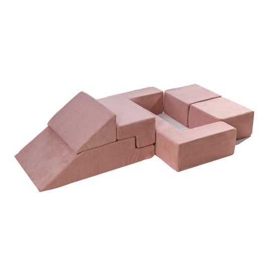 MeowBaby Zachte Blokken Speelset Roze Multifunctioneel by MeowBaby