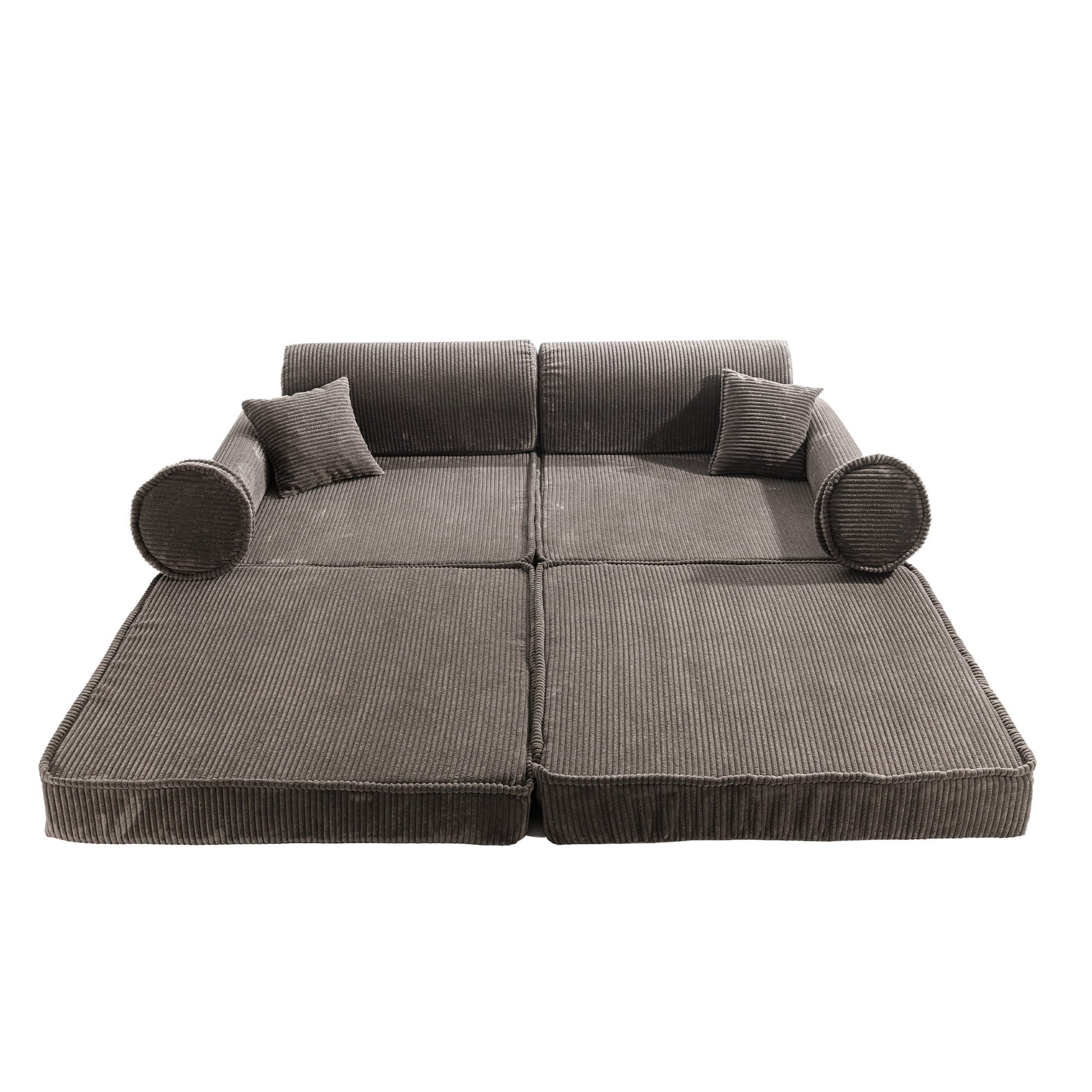 Modulaire Kinderbank Kinderen Korduroy Bruin Topkwaliteit by MeowBaby