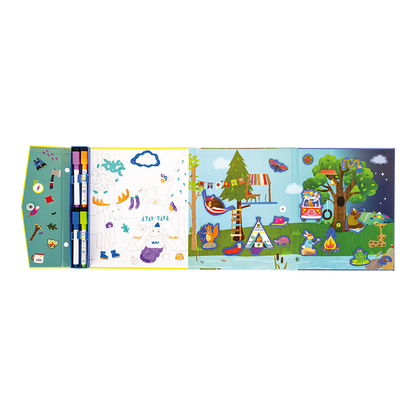 Magnetische Speelset Avontuur Puzzels Kleurstiften by Floss & Rock