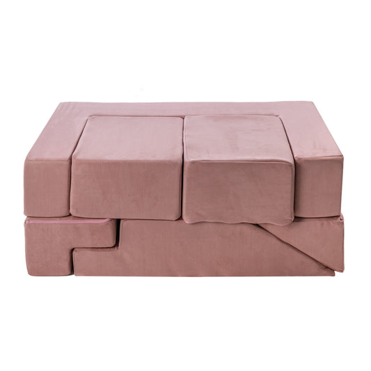MeowBaby Zachte Blokken Speelset Roze Multifunctioneel by MeowBaby