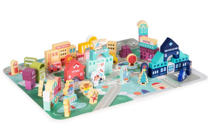 Houten Bouwblokken Voor Stadsbouwsets Educatieve Collectie by ECOTOYS
