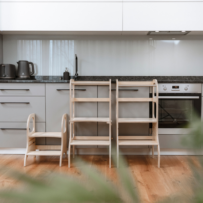 Verstelbaar Opstapje Van Natuurhout Voor Gezinsgebruik by Ette Tete