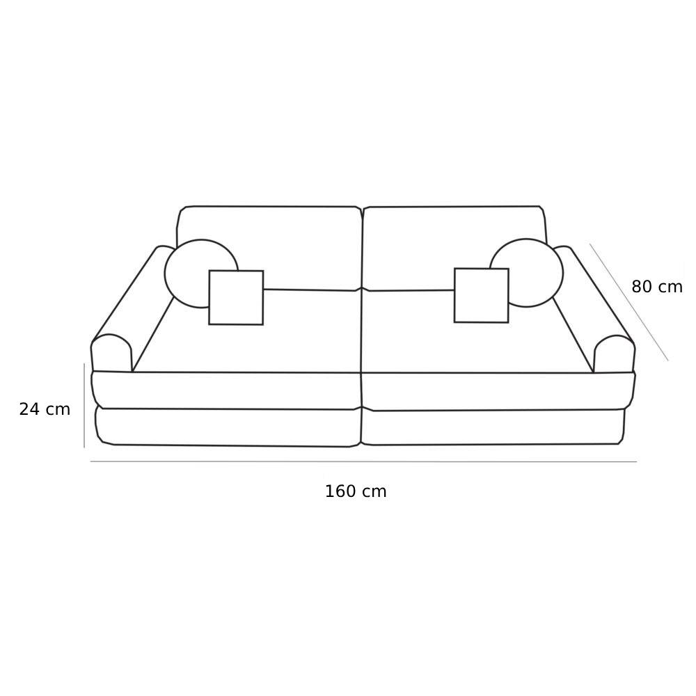 Modulaire Kindersofa Korduroy Turkooisblauw Luxe Comfort by MeowBaby