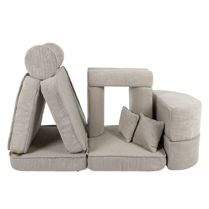 Modulair Kinderbankstel Comfortabel Ecru Zacht Bekleed by MeowBaby