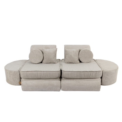 Modulair Kinderbankstel Comfortabel Ecru Zacht Bekleed by MeowBaby