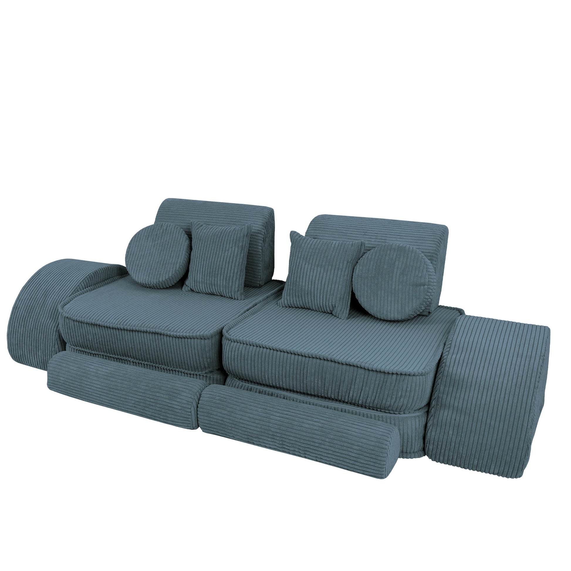 Modulaire Kinderbank Turkoois Comfort Hoogwaardig Ontwerp by MeowBaby
