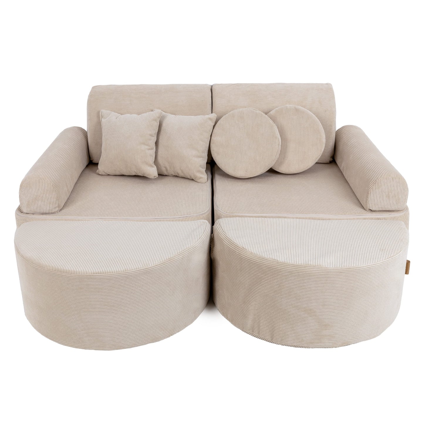 Modulaire Kinderbank Slimcord Ecru Plus Kleurvariant by MeowBaby