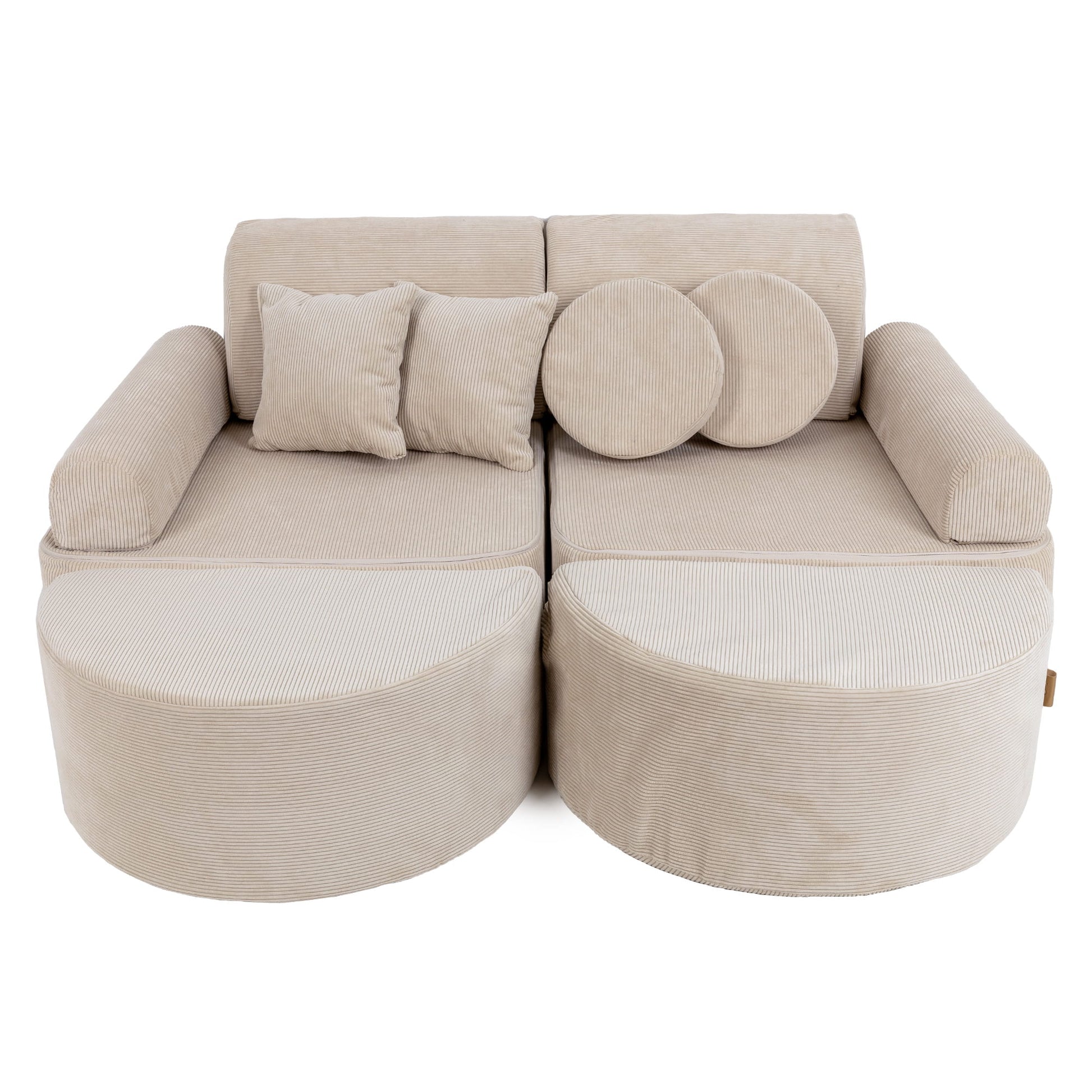 Modulaire Kinderbank Slimcord Ecru Plus Kleurvariant by MeowBaby