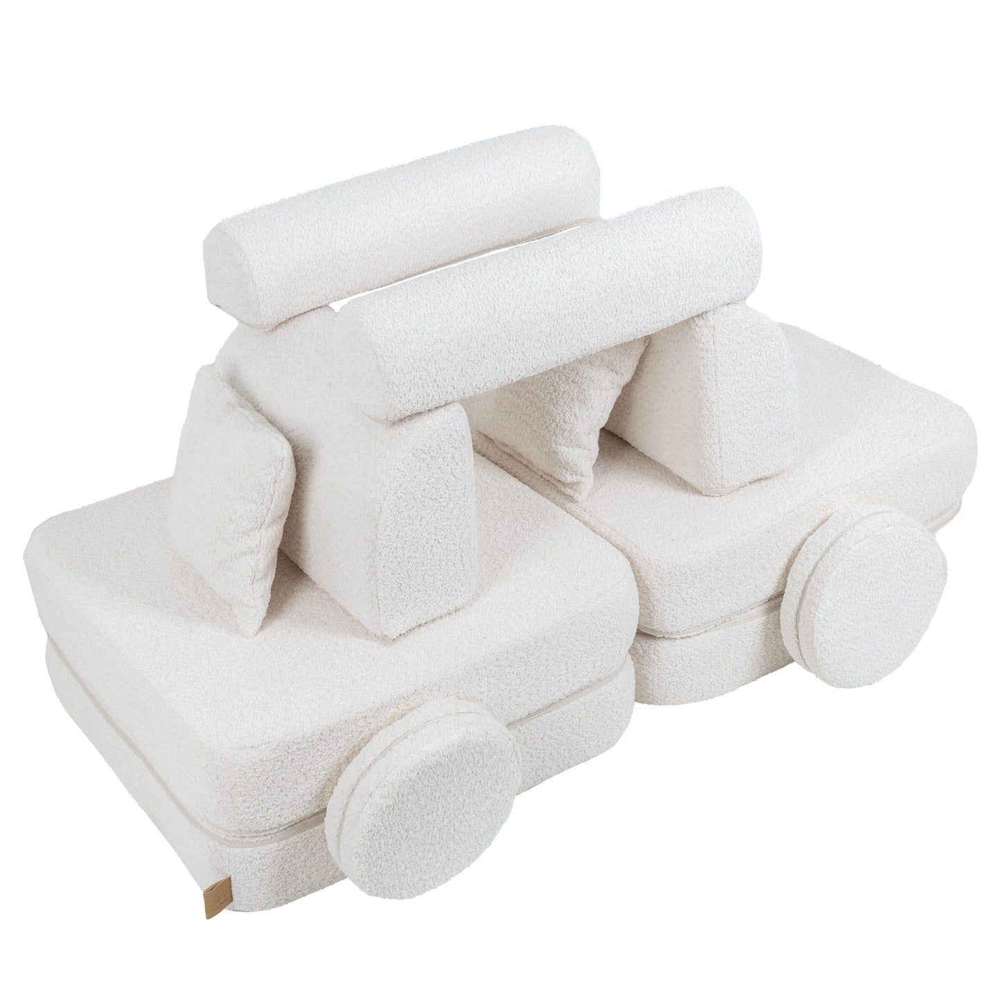 Modulaire Kinderbank Bouclé Wit Moderne Zitcomfort by MeowBaby