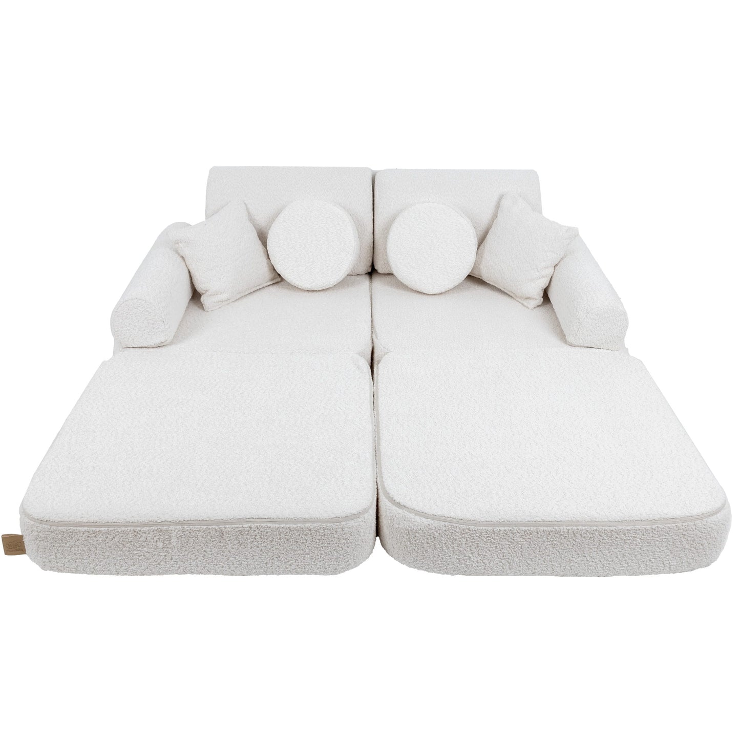 Modulaire Kinderbank Bouclé Wit Moderne Zitcomfort by MeowBaby