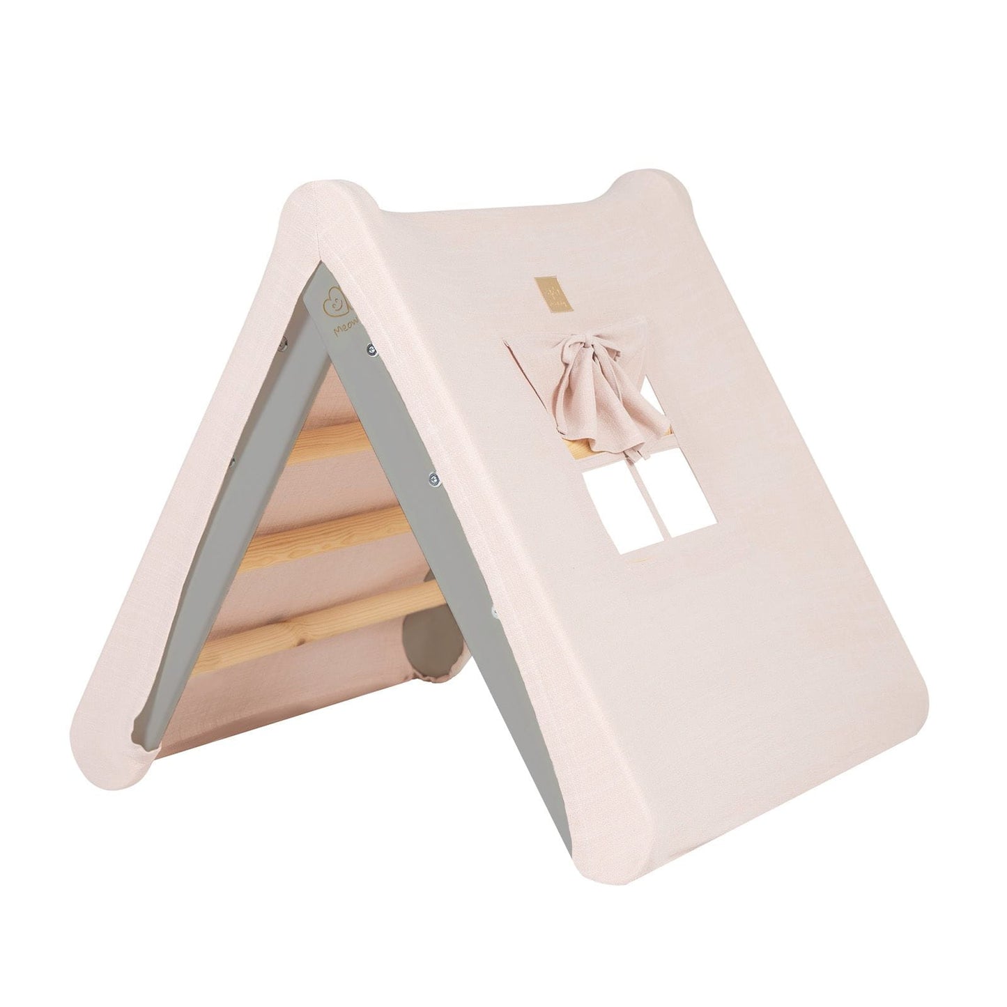 Grijs Ladderhuis Met Roze Tenthoes Kinderspeelkamer by MeowBaby