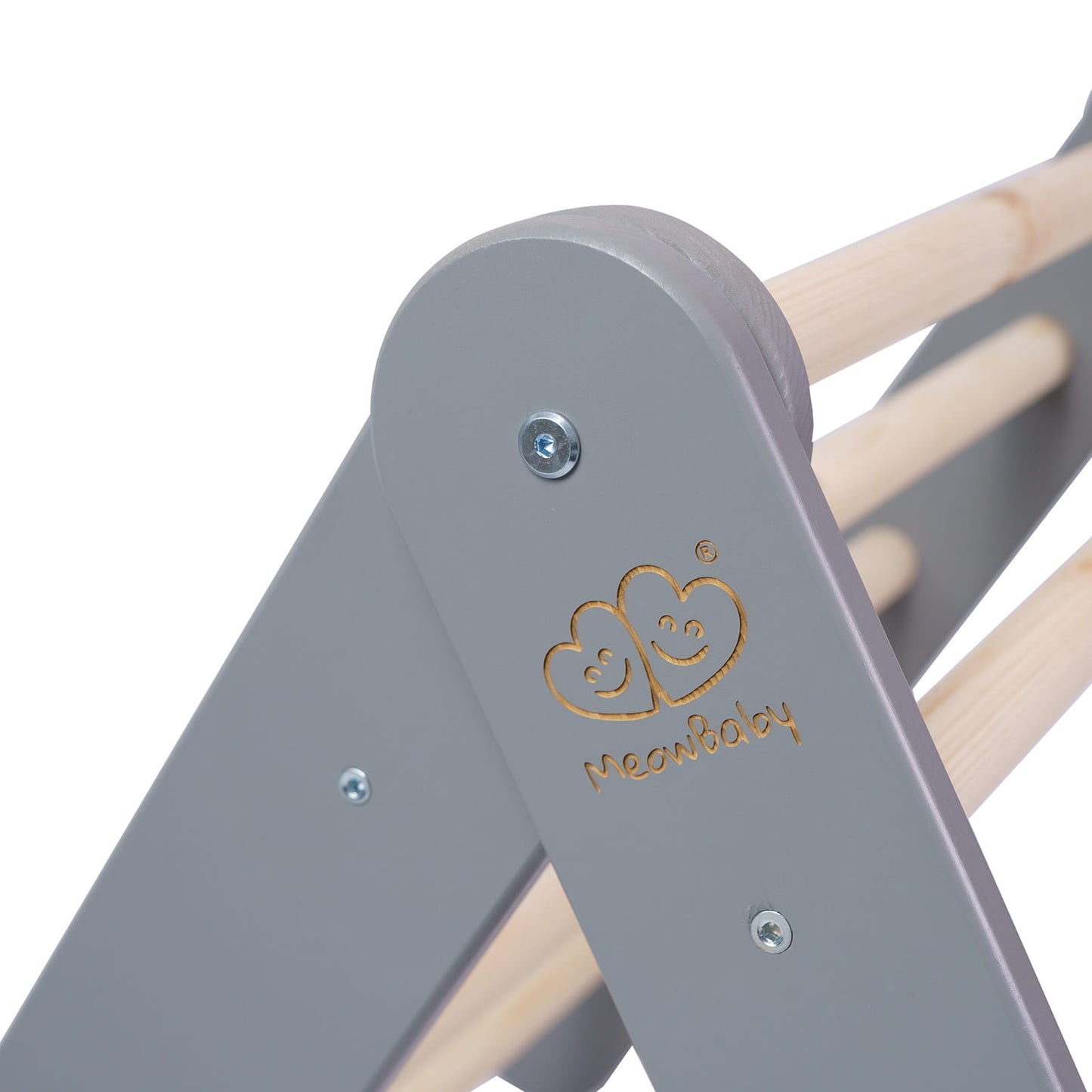 Houten Piklerladder Grijs Montessori Bewegingsvriendelijk by MeowBaby