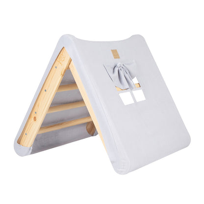Houten Speelhuis Met Blauwgrijze Tentbescherming Compleet by MeowBaby