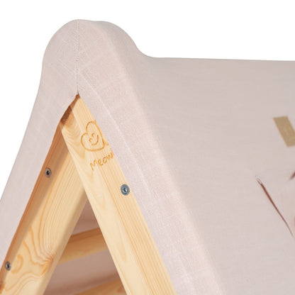 Houten Ladderhuis Met Roze Hoes Voor Kinderen Speelruimte by MeowBaby