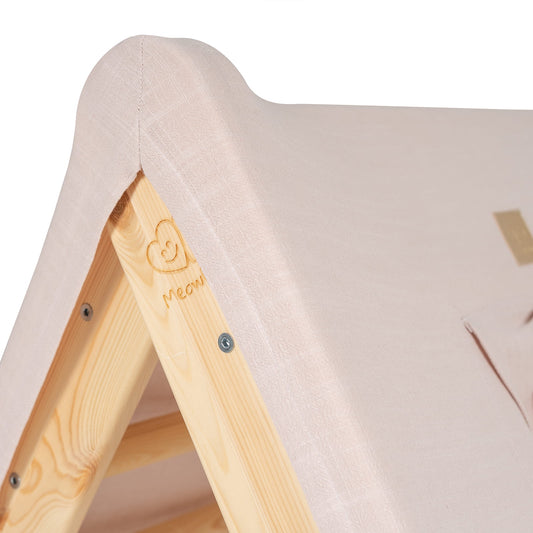 Houten Ladderhuis Met Roze Hoes Voor Kinderen Speelruimte by MeowBaby