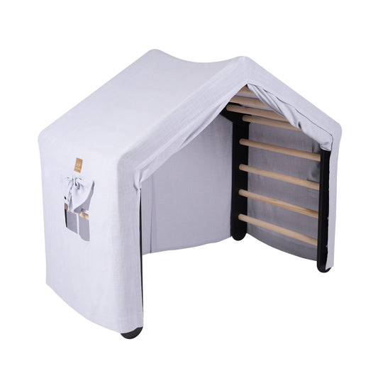 Klimrek Huis Groot Zwart Met Blauwgrijze Hoes Binnen by MeowBaby