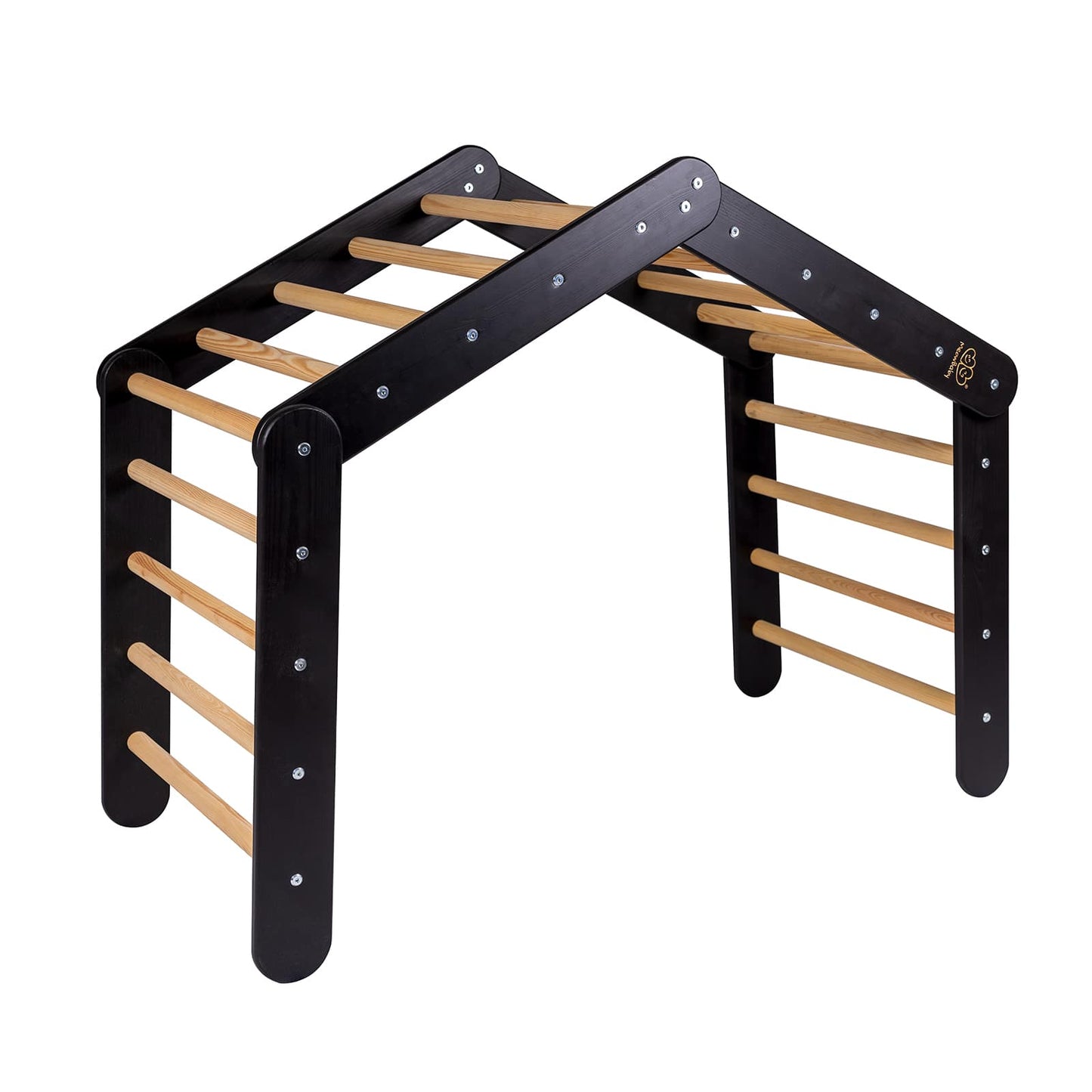 Klimrek Huis Groot Zwart Met Blauwgrijze Hoes Binnen by MeowBaby