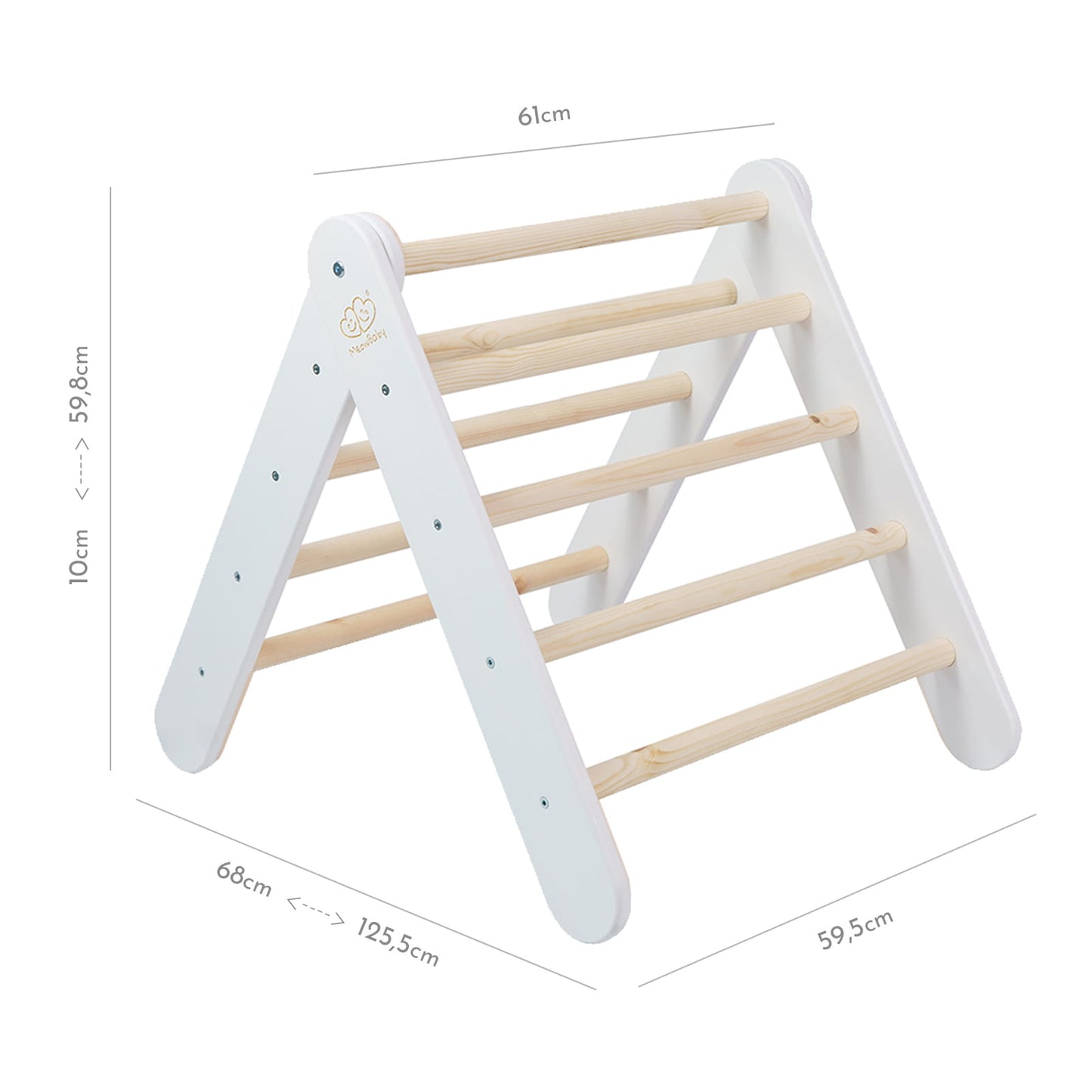 Ladderhuisje Instelbaar Laddersysteem Wit Roze Beschermhoes by MeowBaby