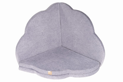Wolkvormige Speelmat Grijs Fluweel Met Veiligheidsrand by MeowBaby