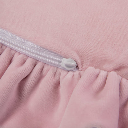 RondeSpeelmat MetRucheFluweel RozeFluweel BabyVriendelijk by MeowBaby