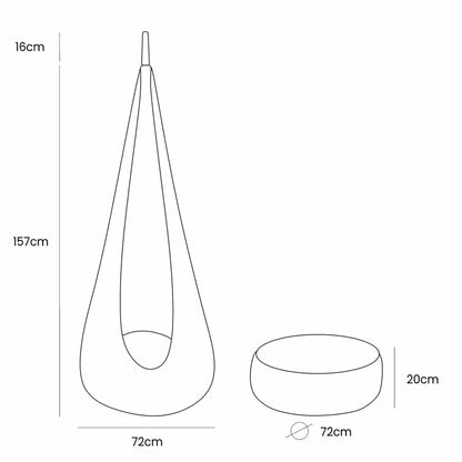 Cocoon Schommel Voor Kinderen Korduroy Comfortabel by MeowBaby