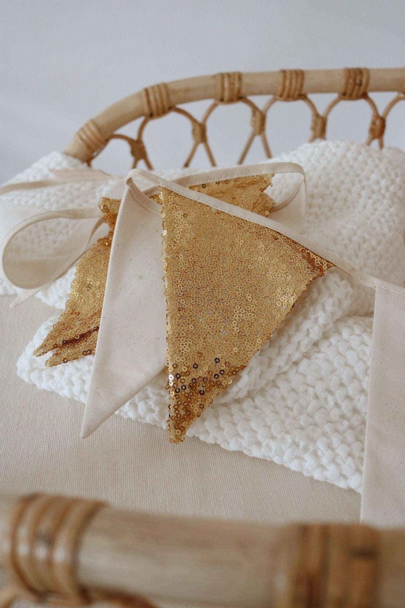 Pailletten Slinger Goud Beige Voor Kinderkamerdecor by moi mili