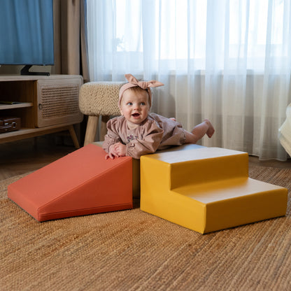 Soft Play 3 Foam Block Set - Pastel Pink Mini Climbie