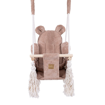 Babyschommel Teddy Rozepoeder Zacht Comfortabel Veilig by MeowBaby