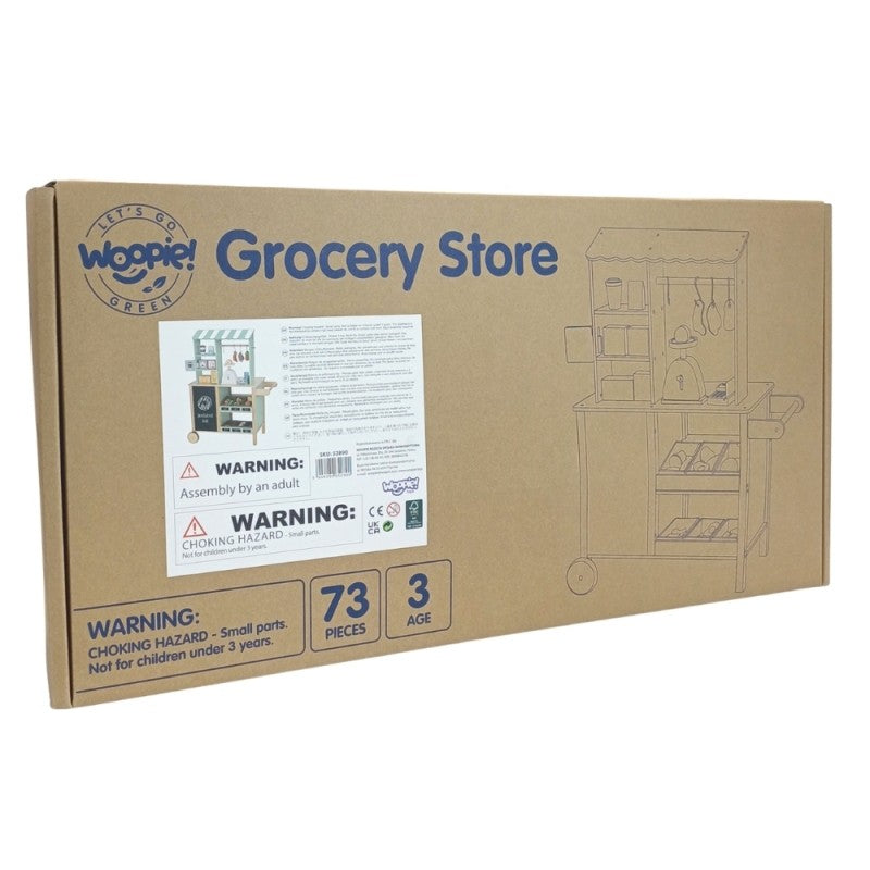 Houten Voedselwagen Speelset Met Kraam Weegschaalsysteem by Woopie Let's Go Green