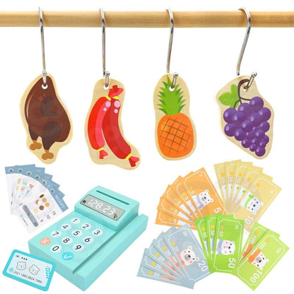 Houten Voedselwagen Speelset Met Kraam Weegschaalsysteem by Woopie Let's Go Green