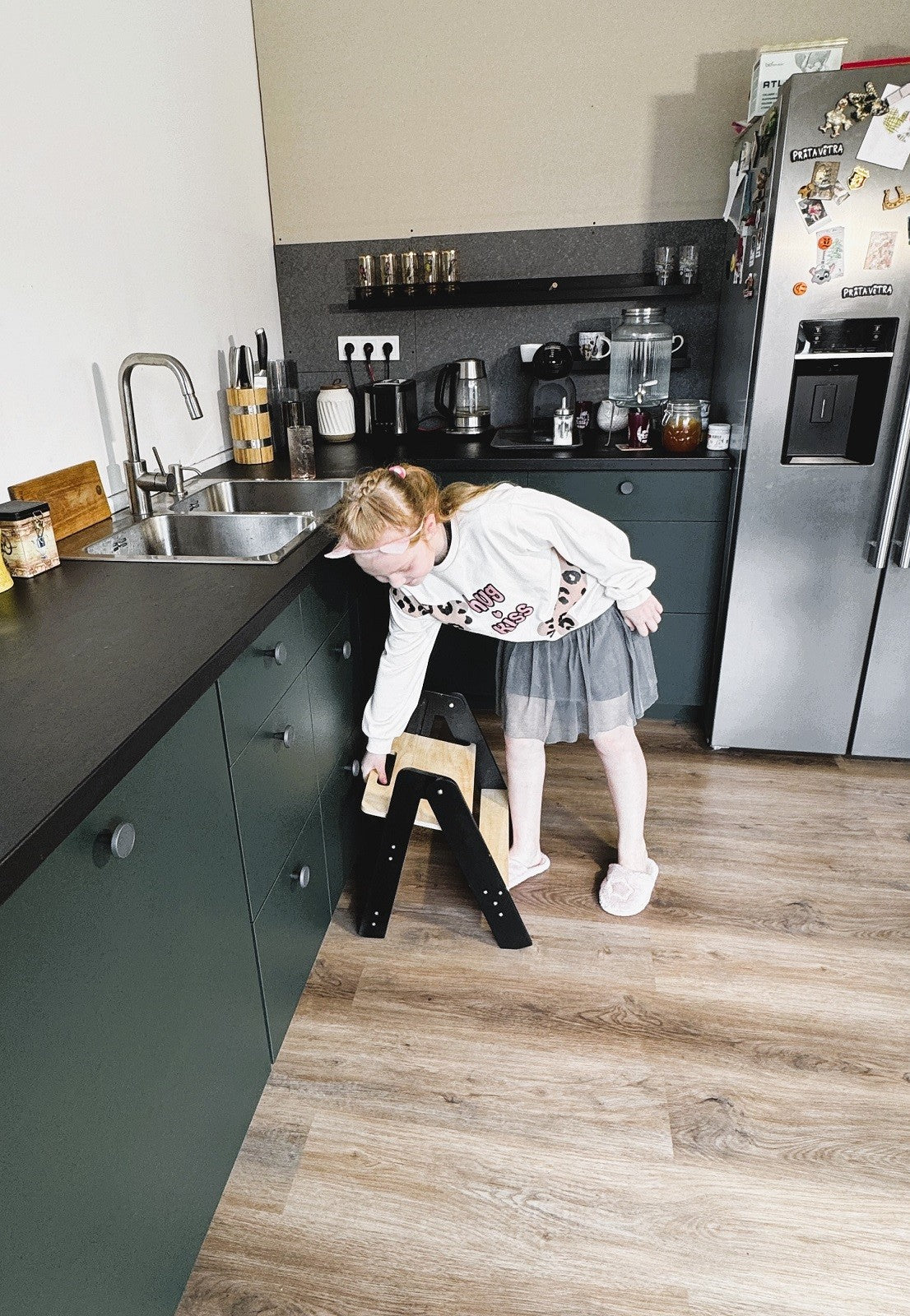Houten Opstapje Ruimtebesparend Lichtgewicht Compact by Family-scl
