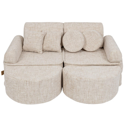 Modulaire Kinderbank Beigekleurige Comfortabel Voor Kinderen by MeowBaby