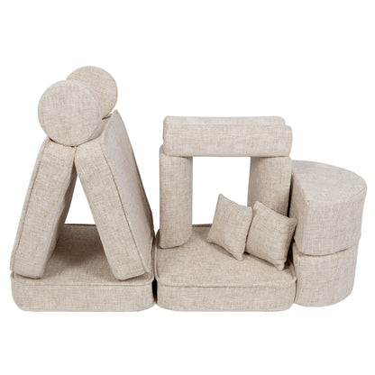 Modulaire Kinderbank Beigekleurige Comfortabel Voor Kinderen by MeowBaby
