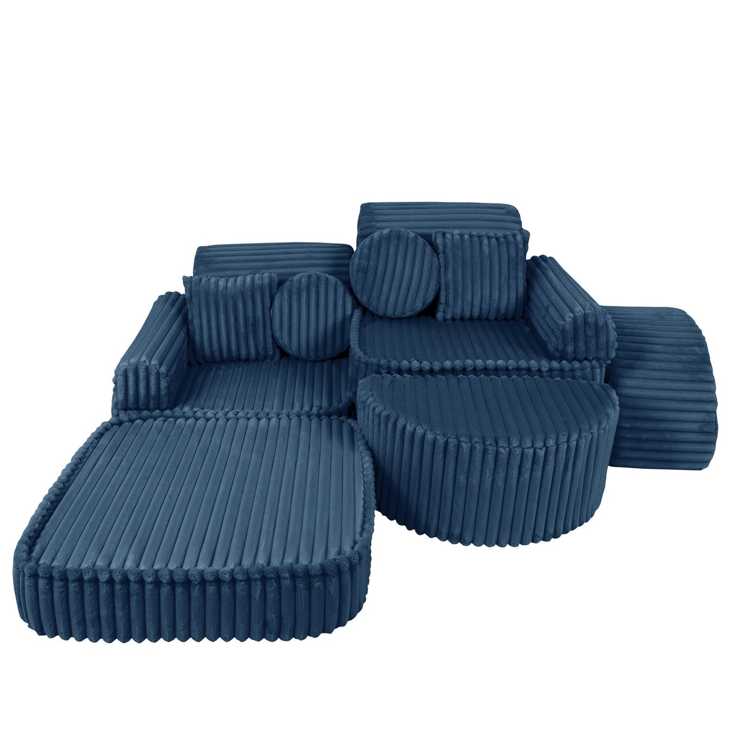 Modulair Kinderbank Compact Stijlvol Comfortabel Blauw by MeowBaby