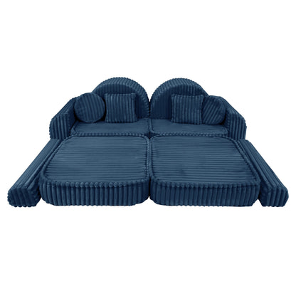 Modulair Kinderbank Compact Stijlvol Comfortabel Blauw by MeowBaby