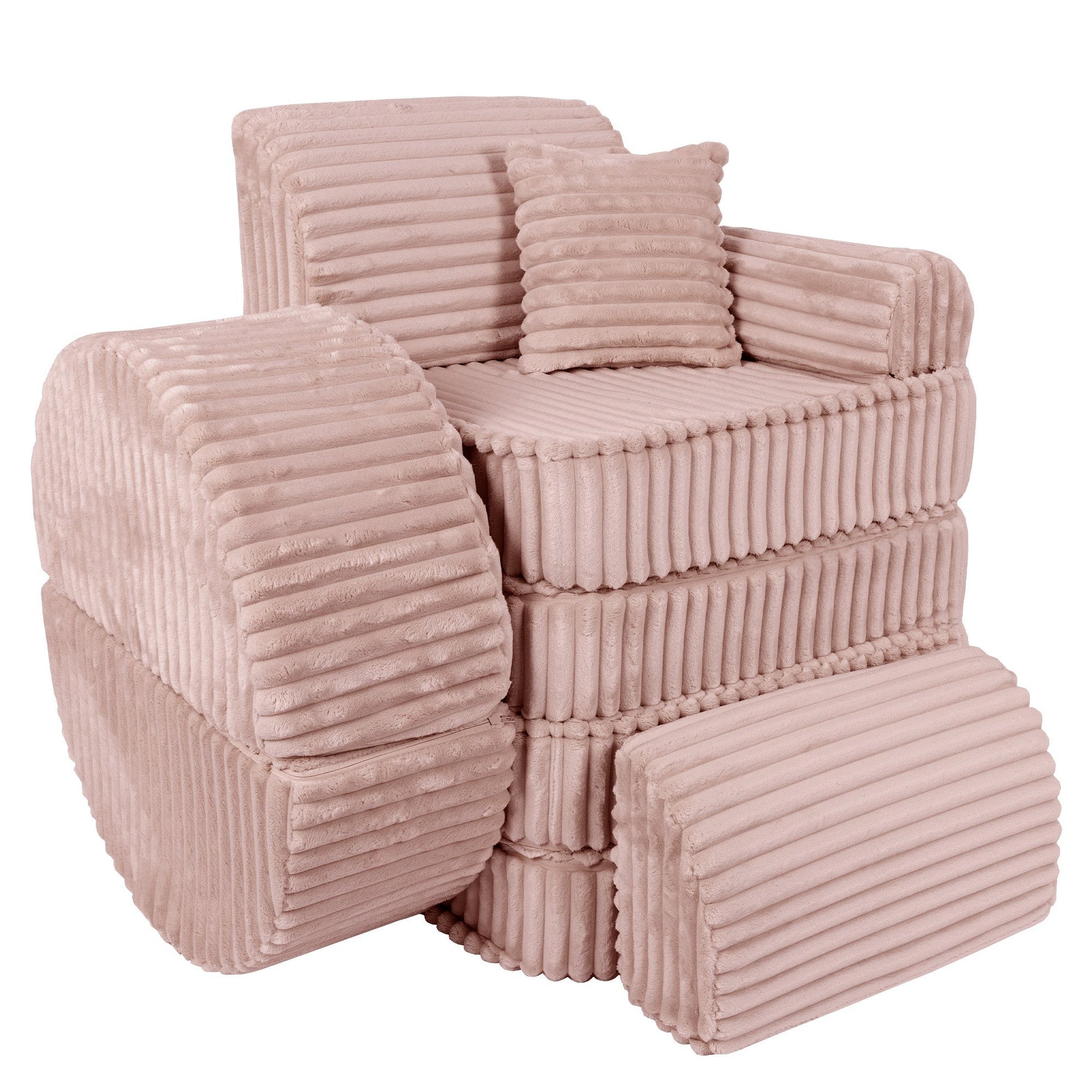 Modulaire Kinderbank Compact Roze Plus Kindvriendelijk by MeowBaby