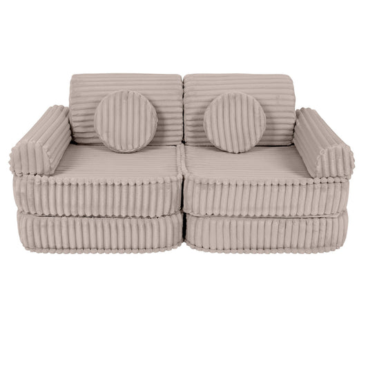 Modulair Kinderbank Kindvriendelijk Zacht Churros Beige by MeowBaby