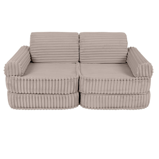 Modulair Kinderbank Kindvriendelijk Zacht Churros Beige by MeowBaby