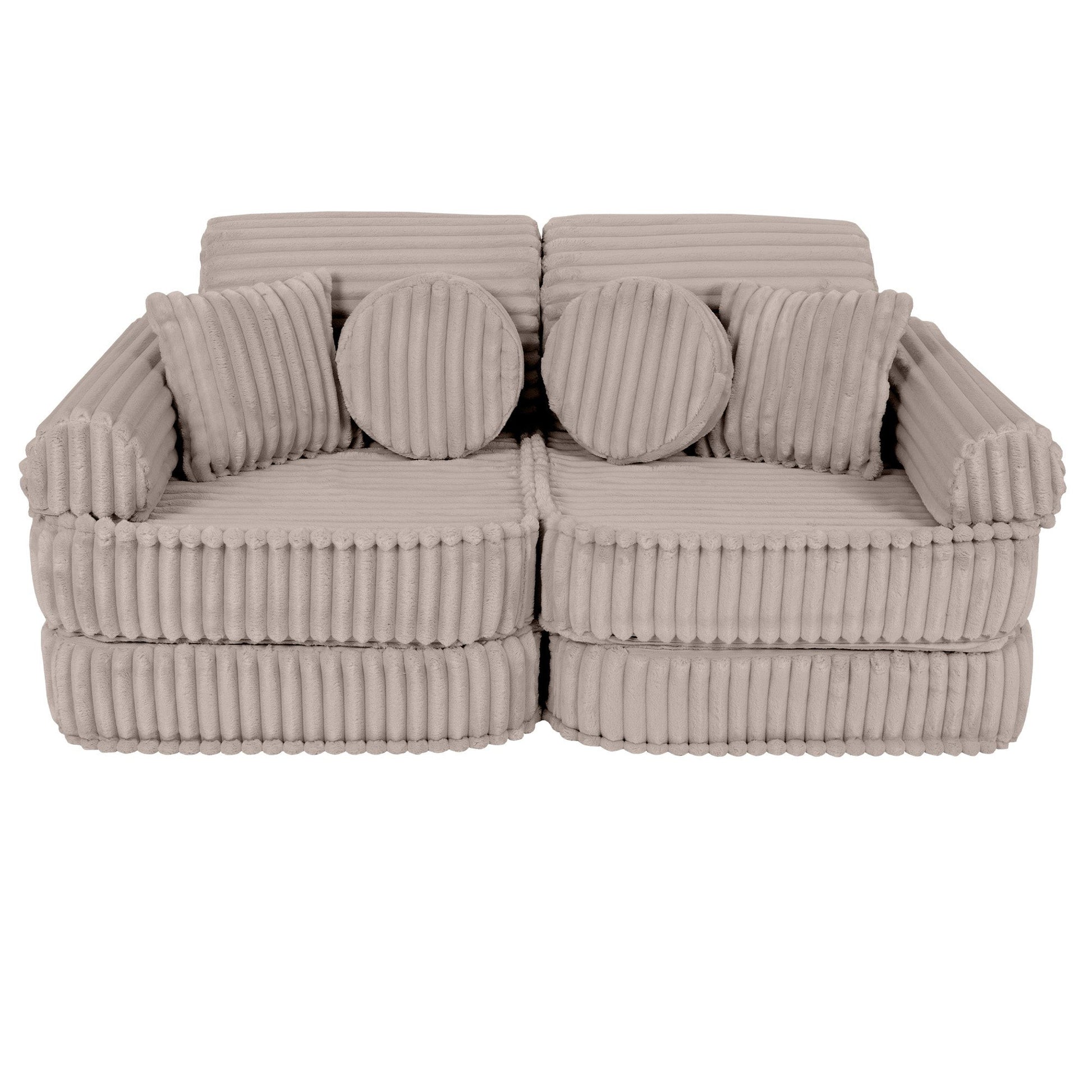 Modulair Kinderbank Kindvriendelijk Zacht Churros Beige by MeowBaby