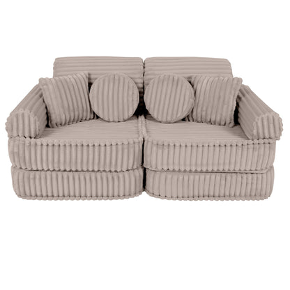 Modulair Kinderbank Kindvriendelijk Zacht Churros Beige by MeowBaby