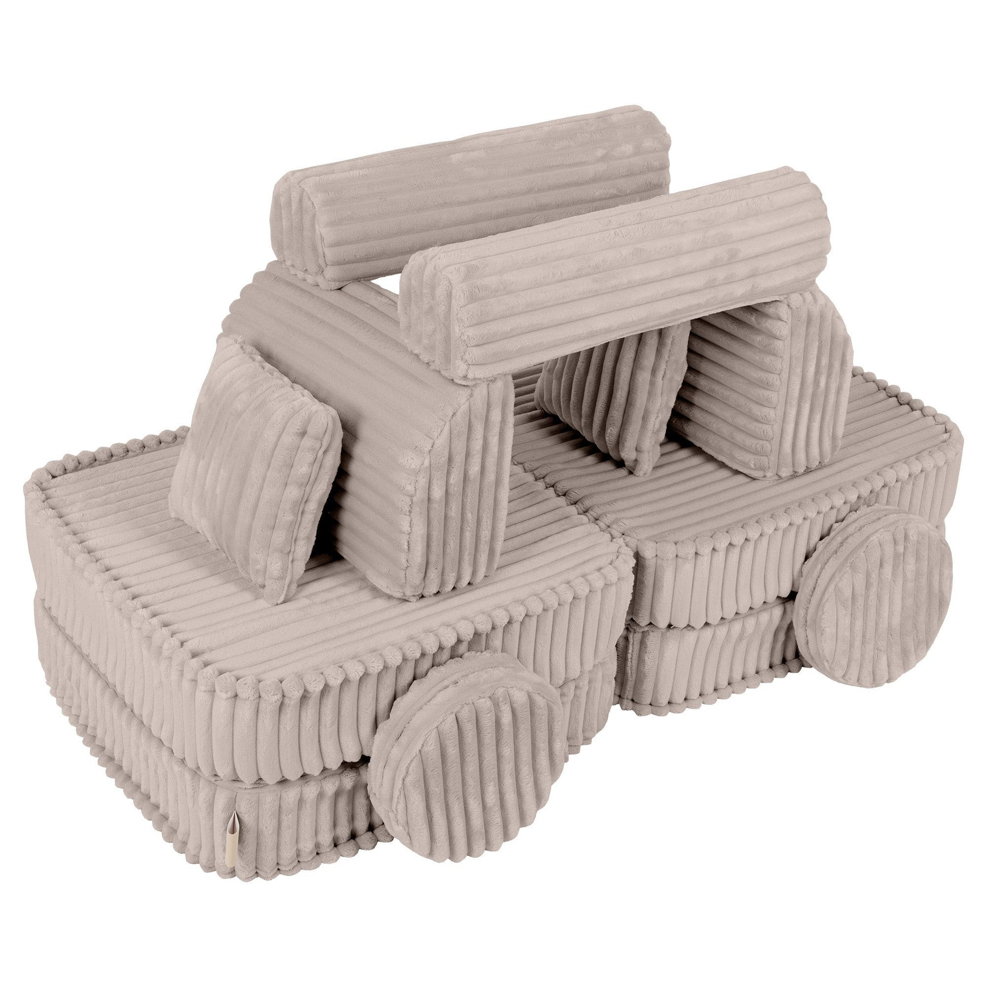 Modulair Kinderbank Kindvriendelijk Zacht Churros Beige by MeowBaby