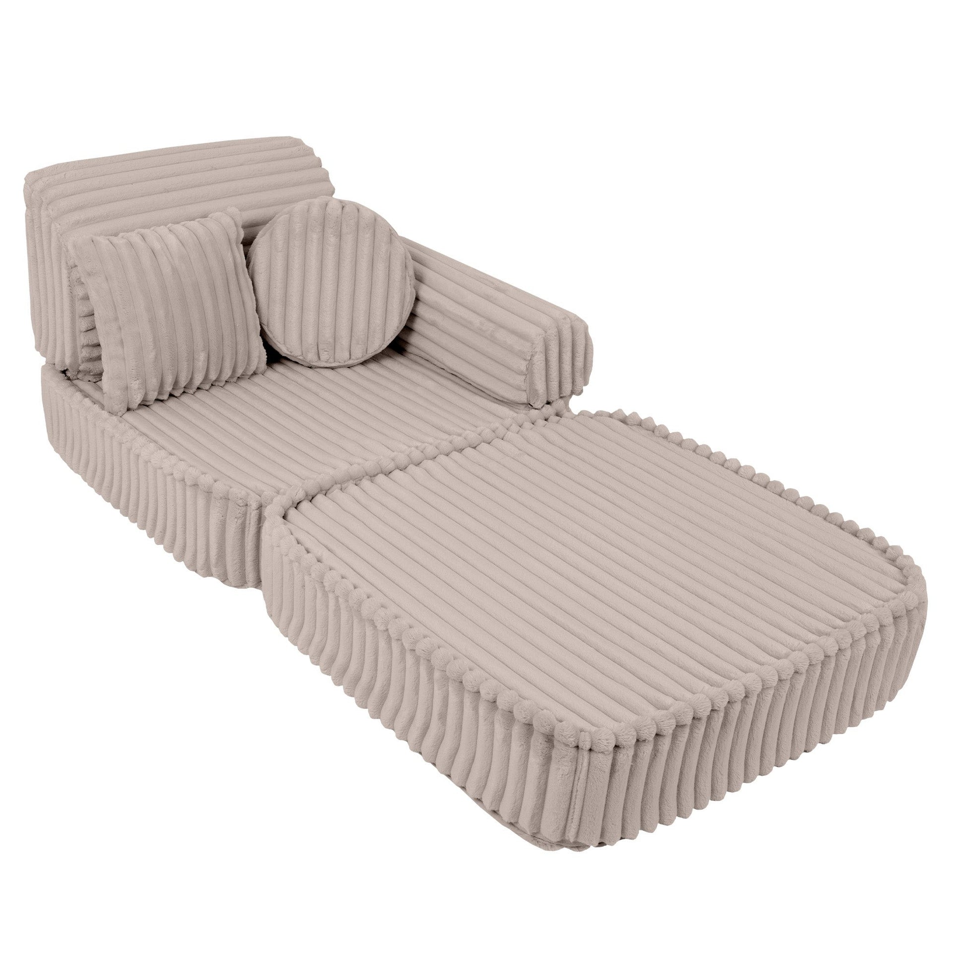 Modulair Kinderbank Kindvriendelijk Zacht Churros Beige by MeowBaby