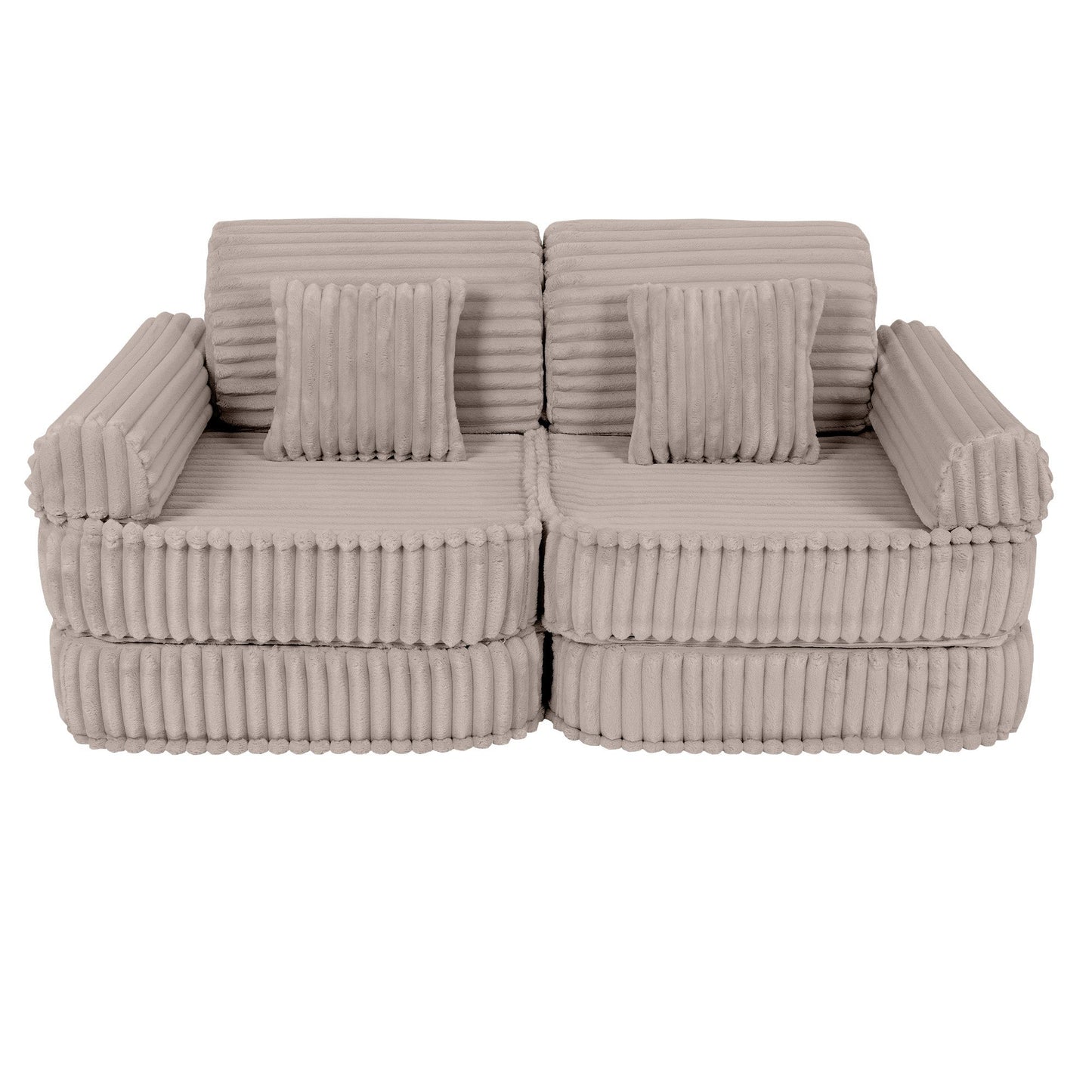 Modulair Kinderbank Kindvriendelijk Zacht Churros Beige by MeowBaby