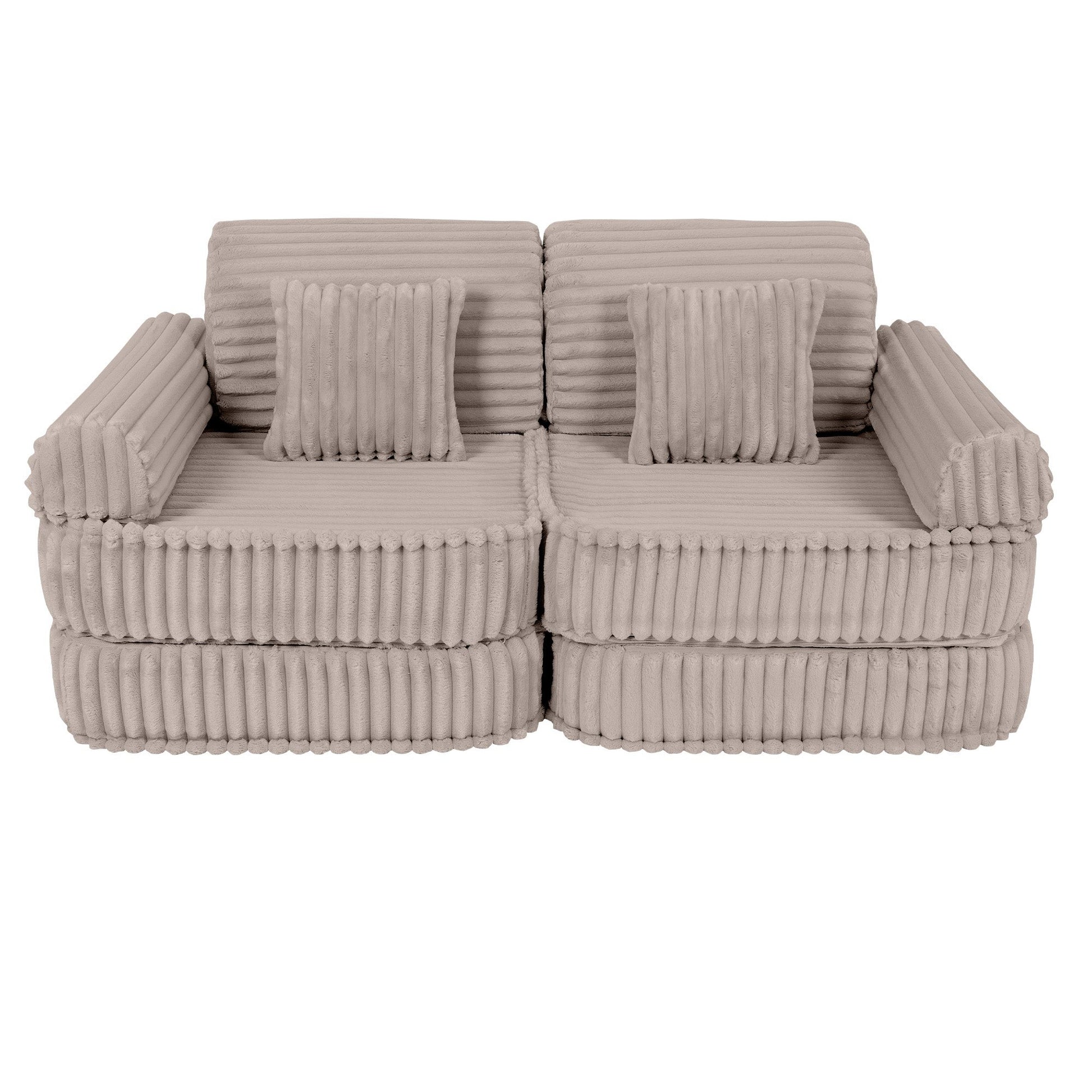Modulair Kinderbank Kindvriendelijk Zacht Churros Beige by MeowBaby