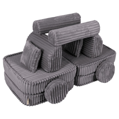 Modulaire Kinderbank Middelgroot Grijs Churros Comfortabel by MeowBaby