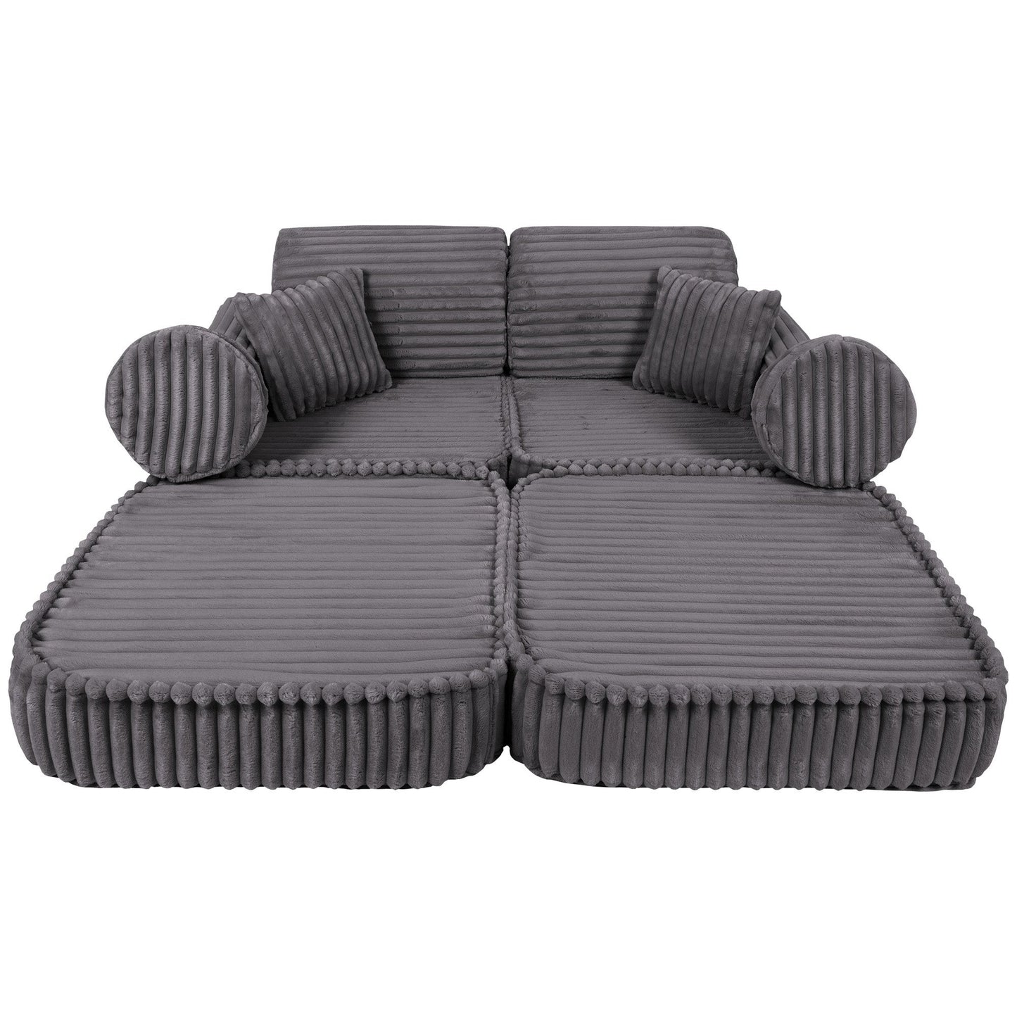 Modulaire Kinderbank Middelgroot Grijs Churros Comfortabel by MeowBaby