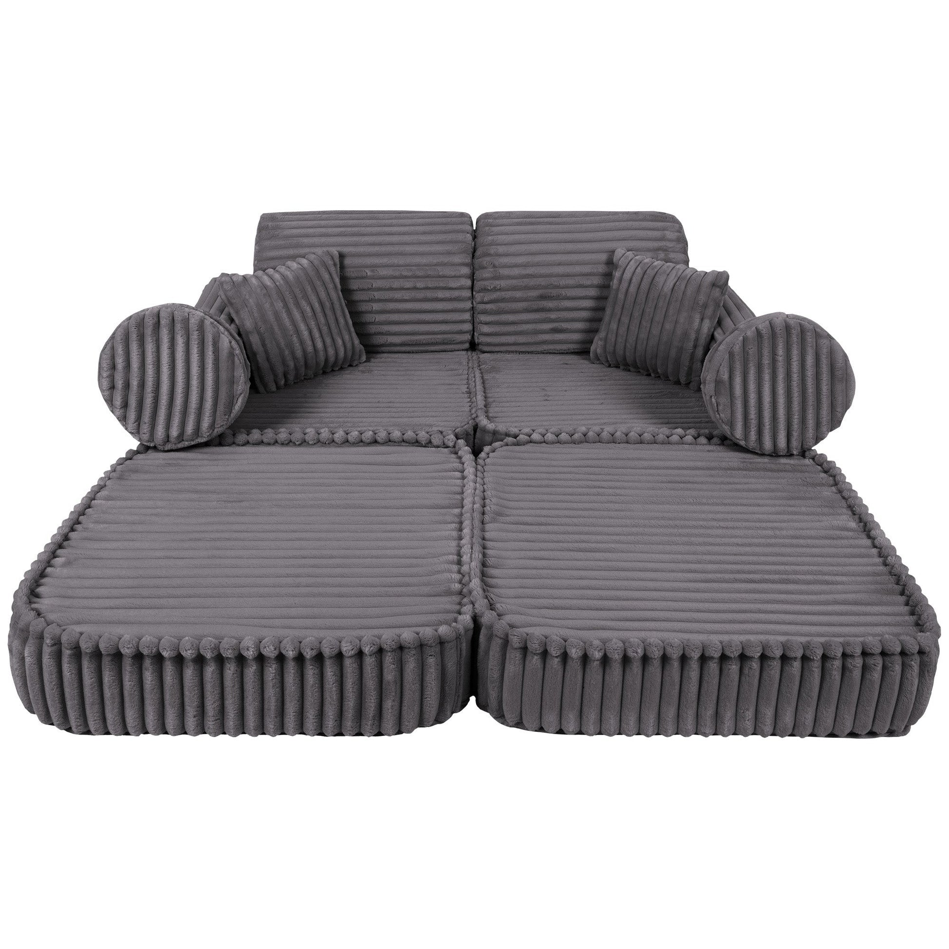 Modulaire Kinderbank Middelgroot Grijs Churros Comfortabel by MeowBaby