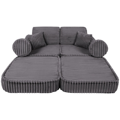 Modulaire Kinderbank Middelgroot Grijs Churros Comfortabel by MeowBaby