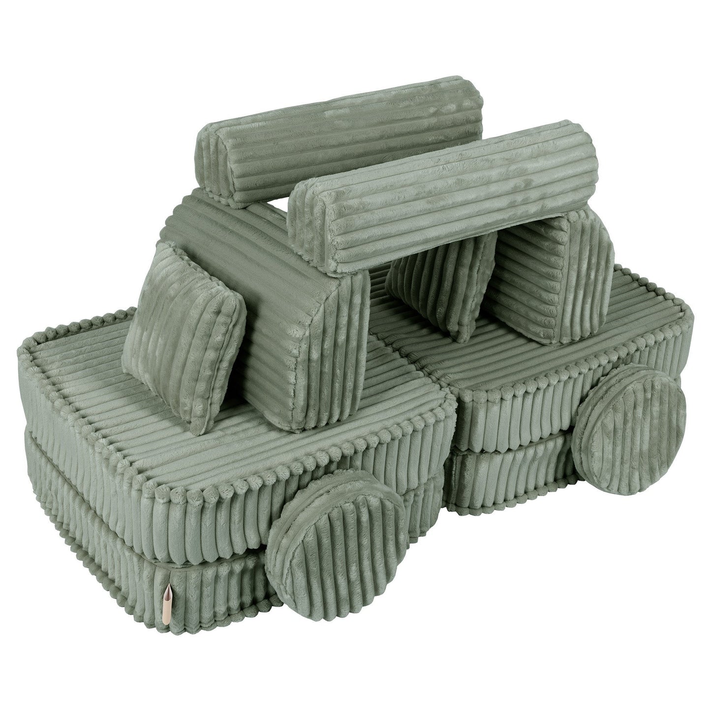 Modulair Kinderbank Saliegroen Compacte Zitbank Kinderen by MeowBaby
