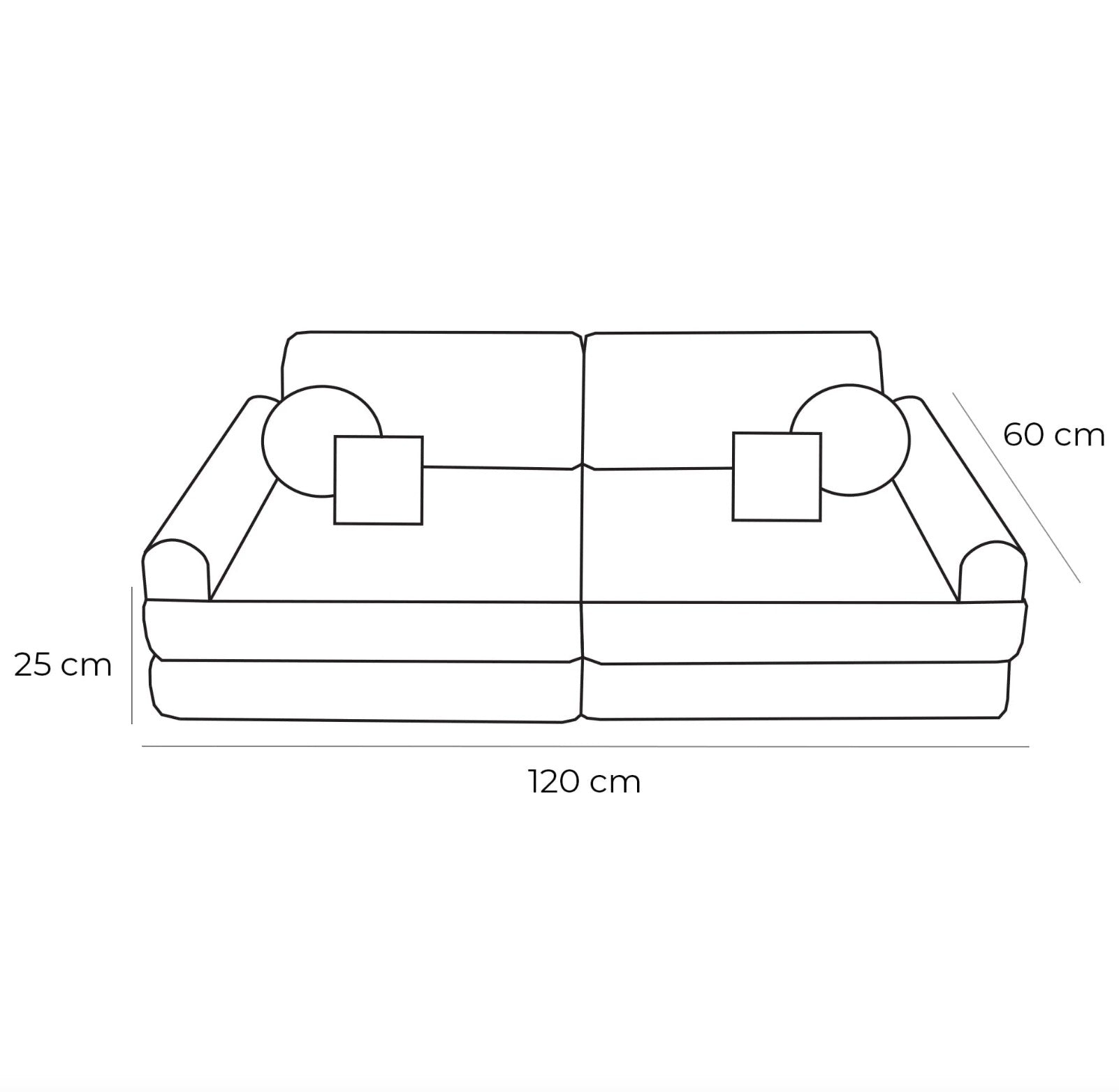 Modulaire Kinderbank Middel Compact Stijlvol Comfortabel by MeowBaby